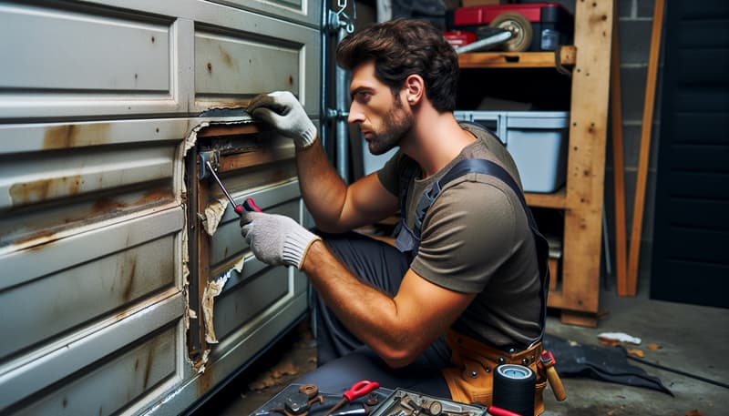 Garage Door Panel Replacement in Stamford
