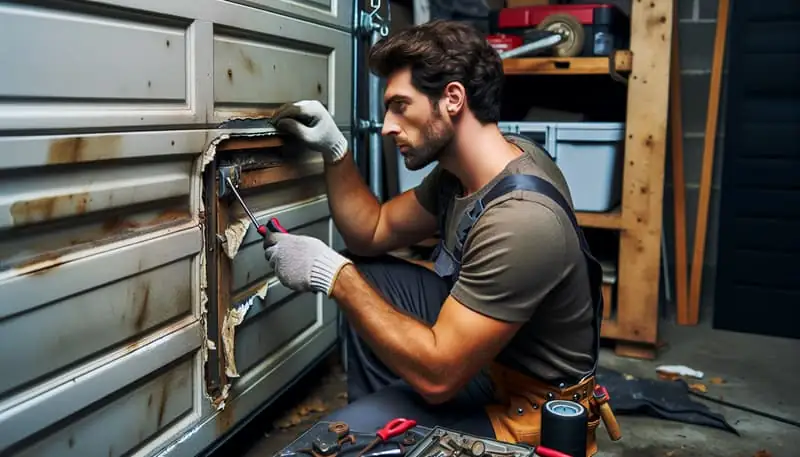 Garage Door Panel Replacement in Round Beach