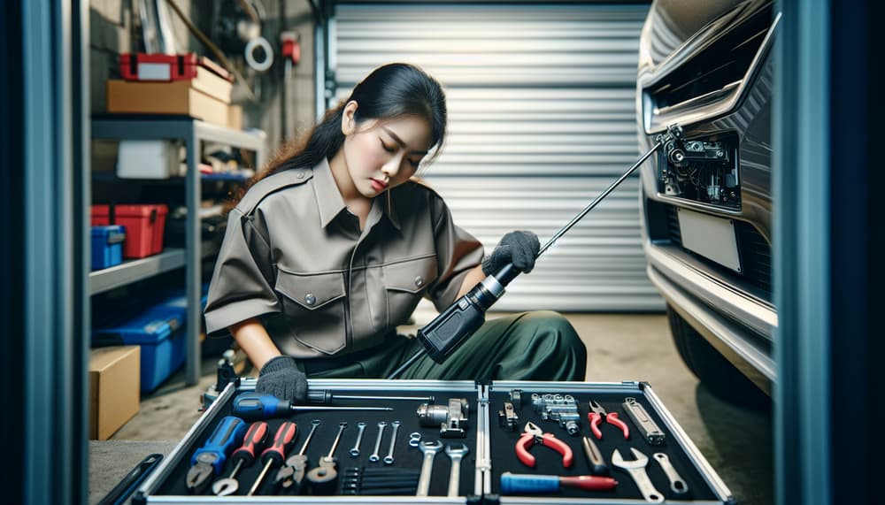 Our professional garage door track repair process