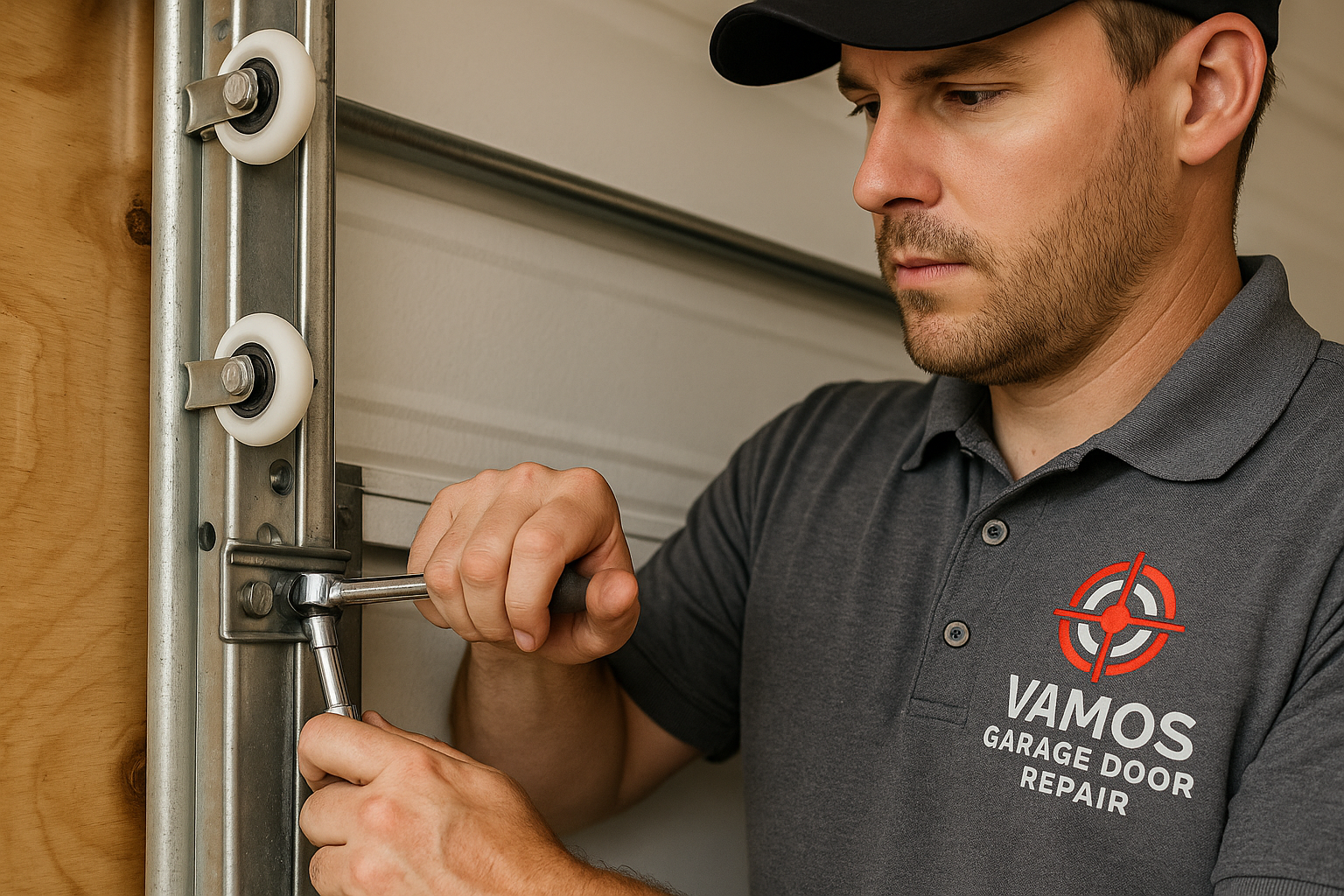 Garage Door Track Repair in Stamford